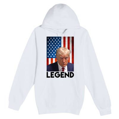 President Trump Legend American Flag Premium Pullover Hoodie