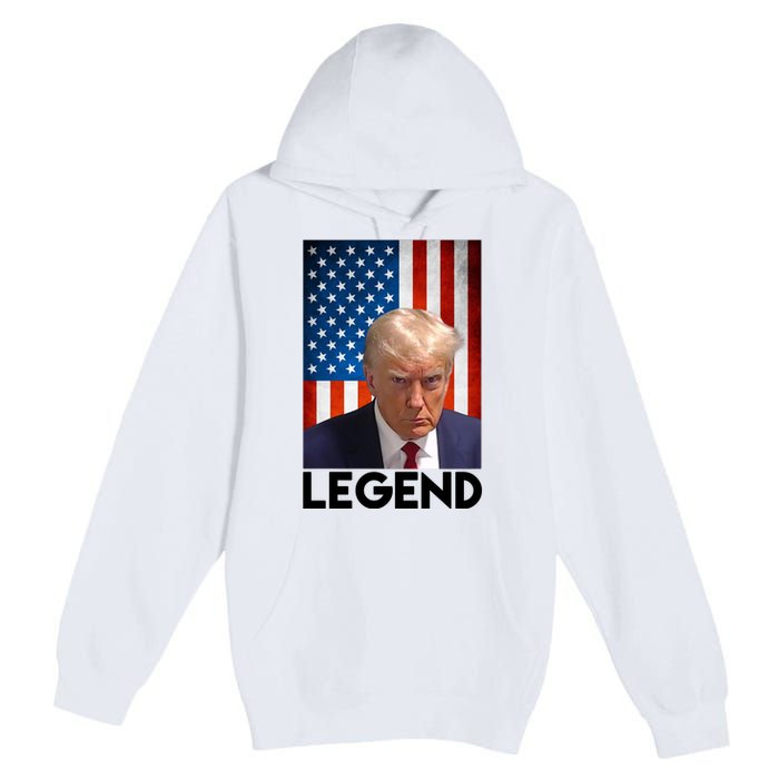 President Trump Legend American Flag Premium Pullover Hoodie