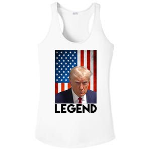 President Trump Legend American Flag Ladies PosiCharge Competitor Racerback Tank