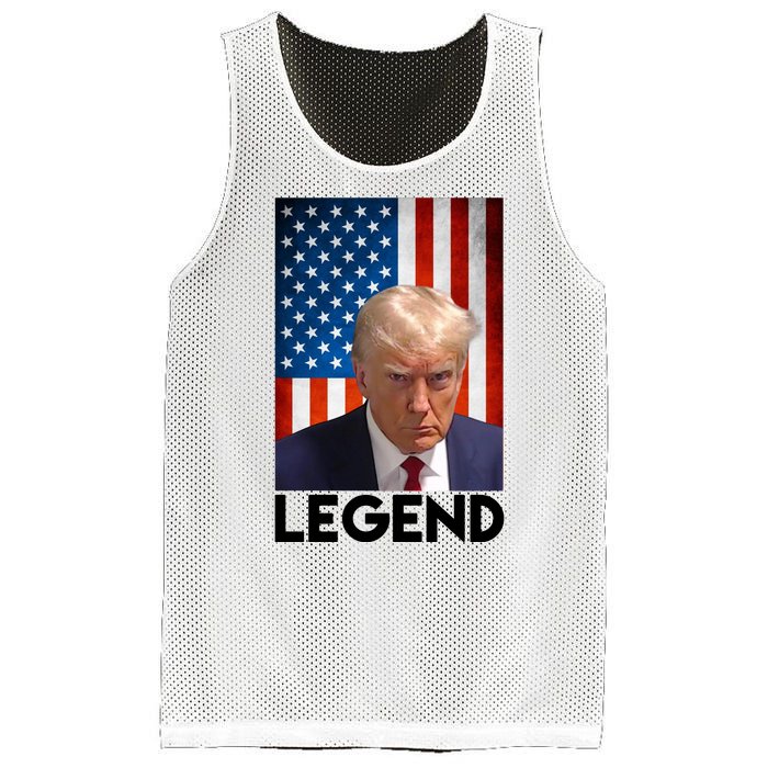 President Trump Legend American Flag Mesh Reversible Basketball Jersey Tank