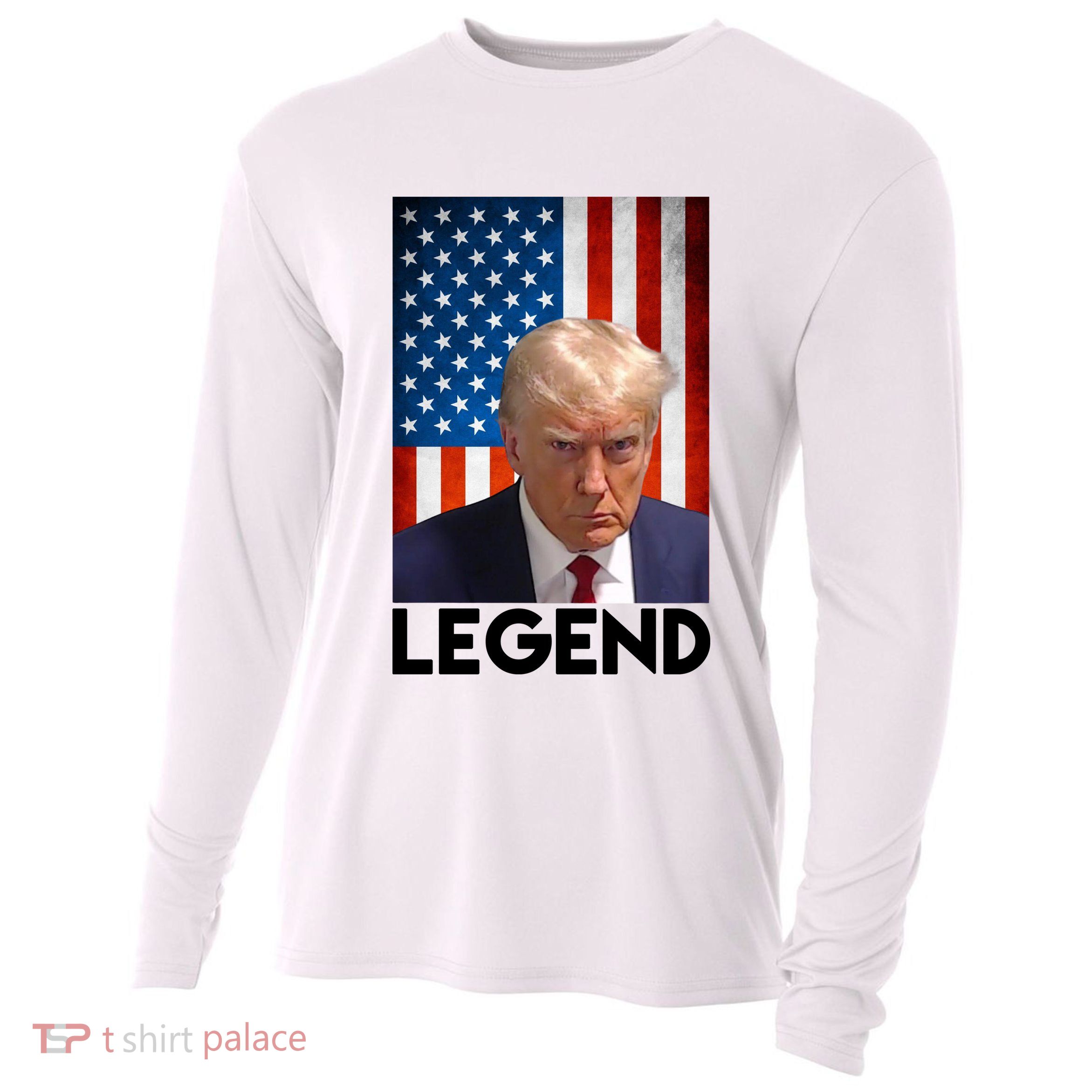 President Trump Legend American Flag Cooling Performance Long Sleeve Crew