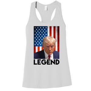 President Trump Legend American Flag Women's Racerback Tank