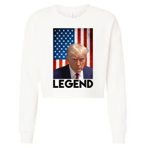 President Trump Legend American Flag Cropped Pullover Crew