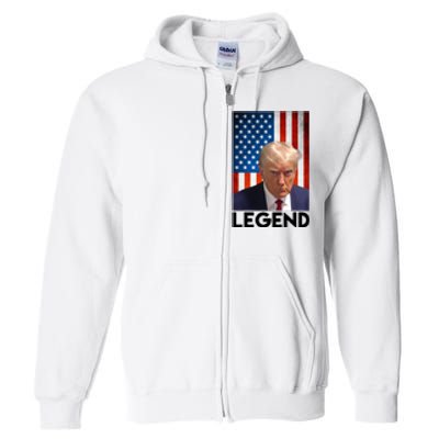 President Trump Legend American Flag Full Zip Hoodie