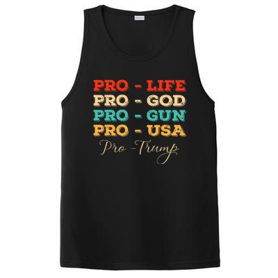 Pro Trump Life God Gun Usa Retro Political PosiCharge Competitor Tank