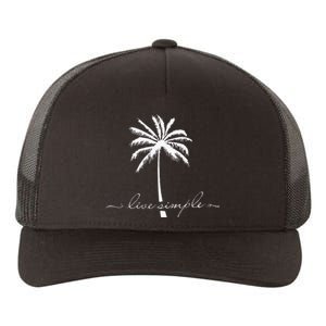 Palm Tree Live Simple Summer Vacation Yupoong Adult 5-Panel Trucker Hat