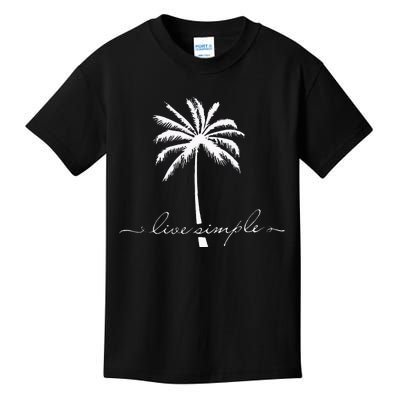 Palm Tree Live Simple Summer Vacation Kids T-Shirt