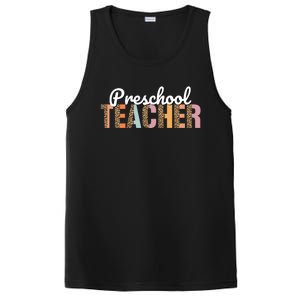 Preschool Teacher Leopard Back To School Preschool Meaningful Gift PosiCharge Competitor Tank