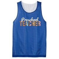 Preschool Teacher Leopard Back To School Preschool Meaningful Gift Mesh Reversible Basketball Jersey Tank