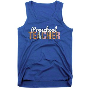 Preschool Teacher Leopard Back To School Preschool Meaningful Gift Tank Top