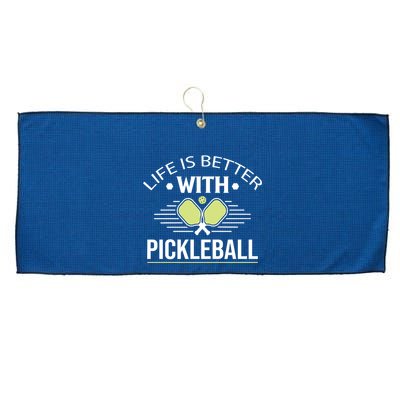 Pickleball T Life Is Better With Pickleball Large Microfiber Waffle Golf Towel