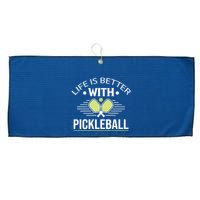 Pickleball T Life Is Better With Pickleball Large Microfiber Waffle Golf Towel