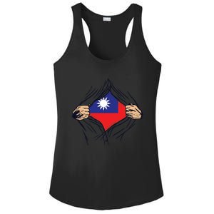 Proud Taiwanese Love Taiwan Flag Country Home Nation Gift Ladies PosiCharge Competitor Racerback Tank