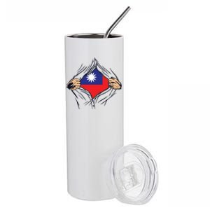 Proud Taiwanese Love Taiwan Flag Country Home Nation Gift Stainless Steel Tumbler