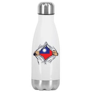 Proud Taiwanese Love Taiwan Flag Country Home Nation Gift Stainless Steel Insulated Water Bottle