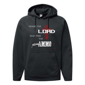 Praise The Lord And Pass The Ammo Hoodie Patriotic Usa Trump Performance Fleece Hoodie