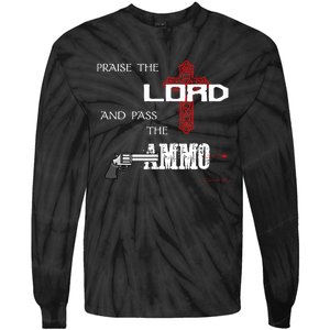 Praise The Lord And Pass The Ammo Hoodie Patriotic Usa Trump Tie-Dye Long Sleeve Shirt