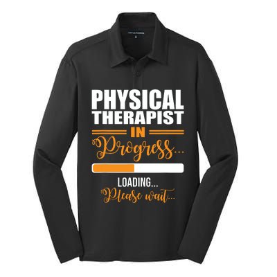 Physical Therapist Loading Please Wait Future Funny PT Gifts Silk Touch Performance Long Sleeve Polo