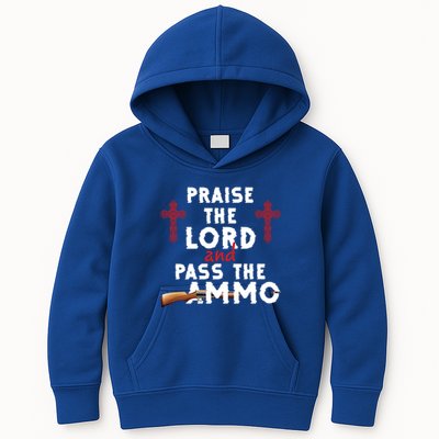 Praise The Lord And Pass The Ammo Ammunition Patriotic Trump Gift Kids Hoodie