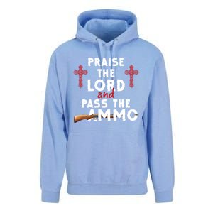 Praise The Lord And Pass The Ammo Ammunition Patriotic Trump Gift Unisex Surf Hoodie