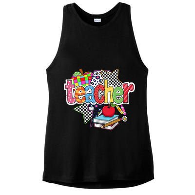 Preppy Teacher Last Day Of School Teacher Summer Ladies PosiCharge Tri-Blend Wicking Tank