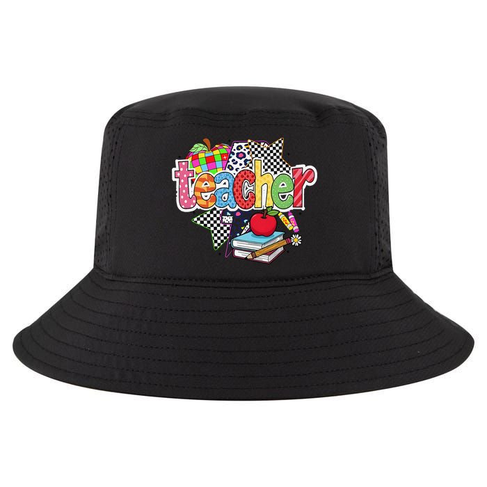 Preppy Teacher Last Day Of School Teacher Summer Cool Comfort Performance Bucket Hat