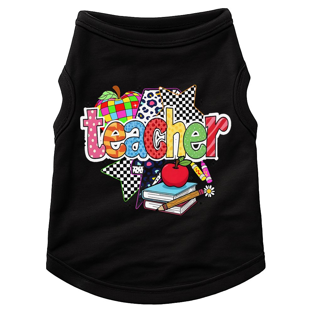 Preppy Teacher Last Day Of School Teacher Summer Doggie Tank