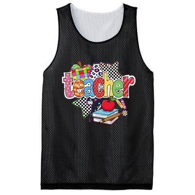 Preppy Teacher Last Day Of School Teacher Summer Mesh Reversible Basketball Jersey Tank