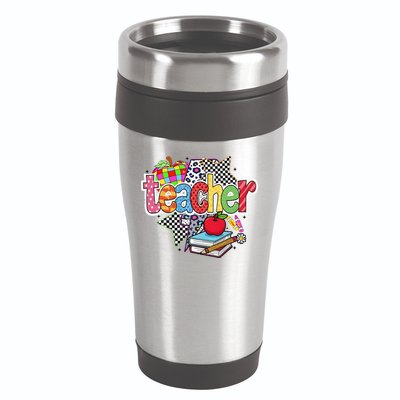 Preppy Teacher Last Day Of School Teacher Summer 16oz Travel Tumbler