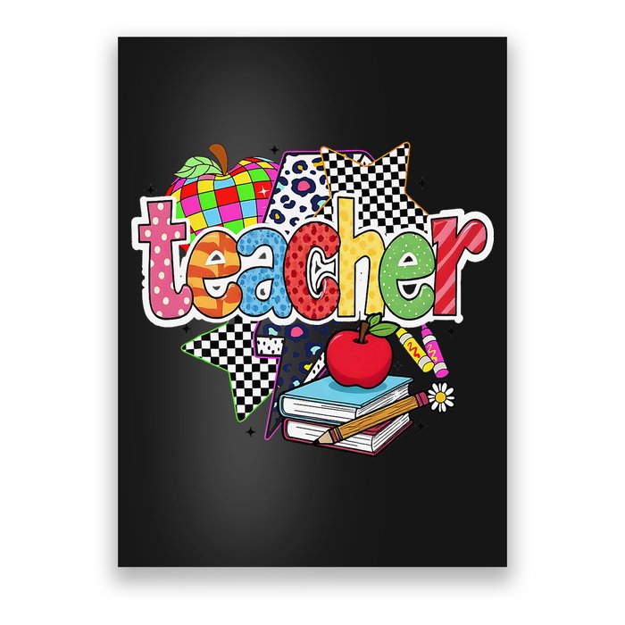 Preppy Teacher Last Day Of School Teacher Summer Poster