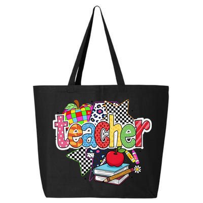 Preppy Teacher Last Day Of School Teacher Summer 25L Jumbo Tote