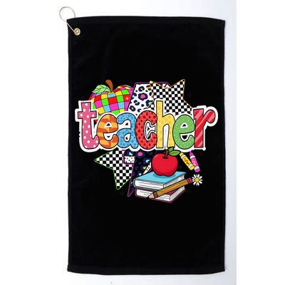 Preppy Teacher Last Day Of School Teacher Summer Golf Towel