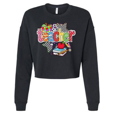 Preppy Teacher Last Day Of School Teacher Summer Cropped Pullover Crew