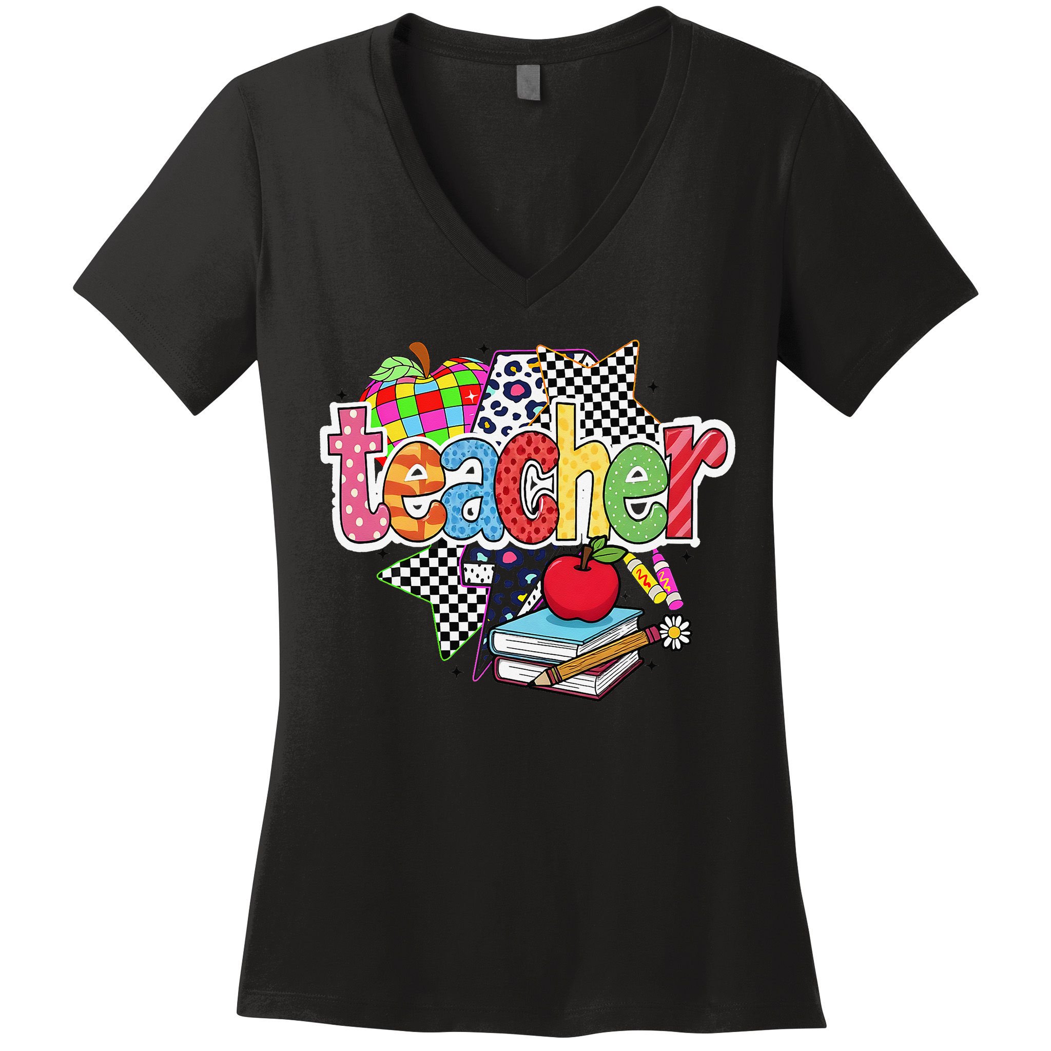 Preppy Teacher Last Day Of School Teacher Summer Women's V-Neck T-Shirt