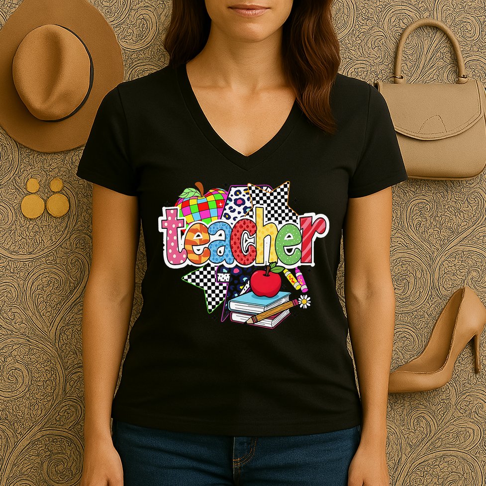 Preppy Teacher Last Day Of School Teacher Summer Women's V-Neck T-Shirt