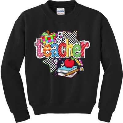 Preppy Teacher Last Day Of School Teacher Summer Kids Sweatshirt