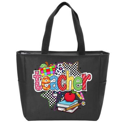 Preppy Teacher Last Day Of School Teacher Summer Zip Tote Bag