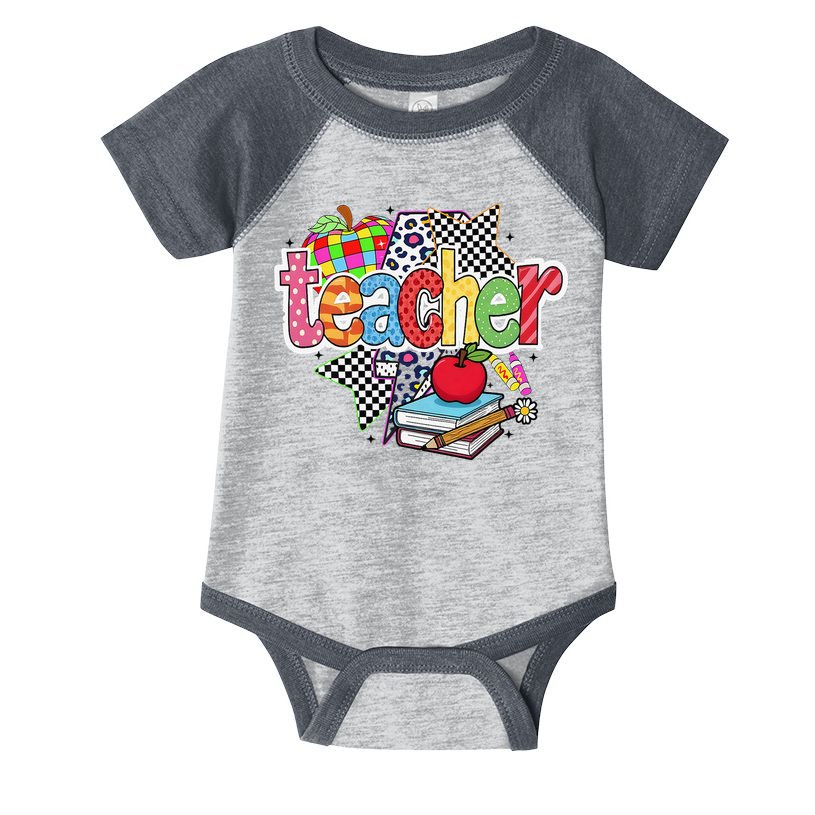 Preppy Teacher Last Day Of School Teacher Summer Infant Baby Jersey Bodysuit