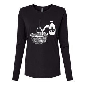 Put The Lotion In The Basket Creepy Halloween Torture Womens Cotton Relaxed Long Sleeve T-Shirt