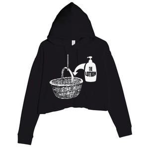 Put The Lotion In The Basket Creepy Halloween Torture Crop Fleece Hoodie