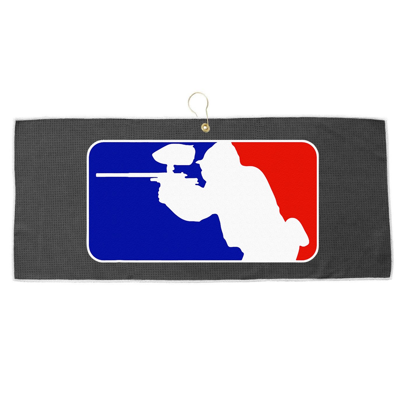 PAINTBALL TOURNAMENT LEAGUE PLAYER MAJOR Large Microfiber Waffle Golf Towel