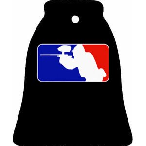 PAINTBALL TOURNAMENT LEAGUE PLAYER MAJOR Ceramic Bell Ornament