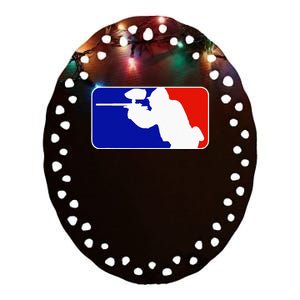 PAINTBALL TOURNAMENT LEAGUE PLAYER MAJOR Ceramic Oval Ornament