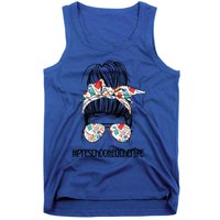 Preschool Teacher Life Messy Bun Precute Giftk Teacher Squad Cute Gift Tank Top