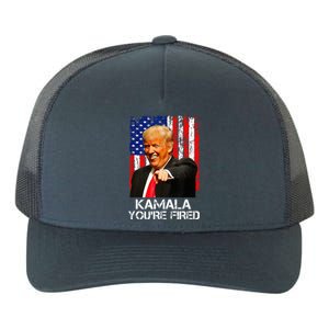 President Trump Laughing At Kamala Yupoong Adult 5-Panel Trucker Hat