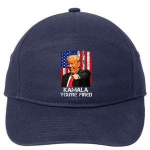 President Trump Laughing At Kamala 7-Panel Snapback Hat