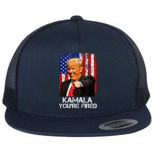 President Trump Laughing At Kamala Flat Bill Trucker Hat