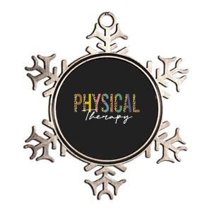 Physical Therapy leopard Physical Therapist pt month Metallic Star Ornament