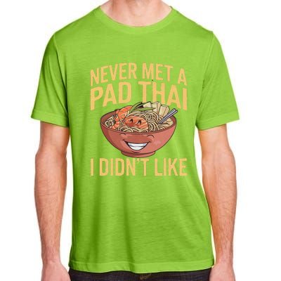 Pad Thai Lover Funny Humor Food Text Joke Loves Pad Thai Adult ChromaSoft Performance T-Shirt