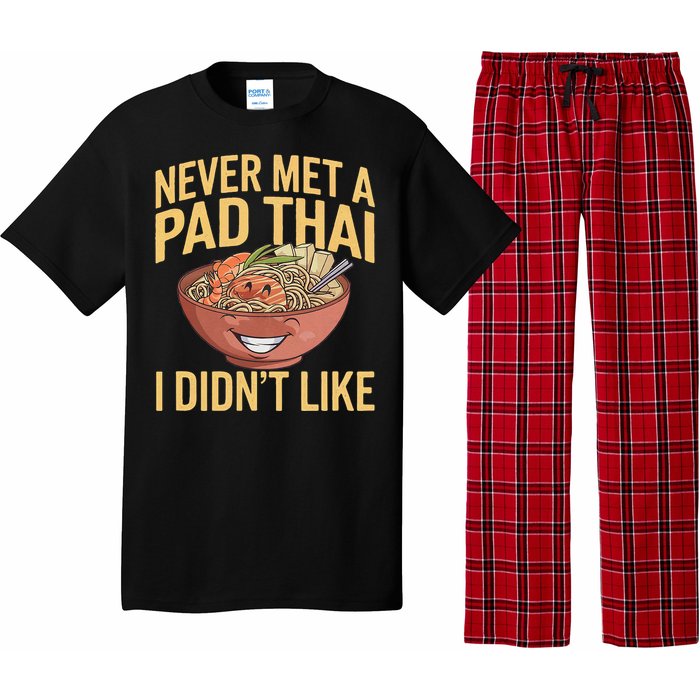 Pad Thai Lover Funny Humor Food Text Joke Loves Pad Thai Pajama Set